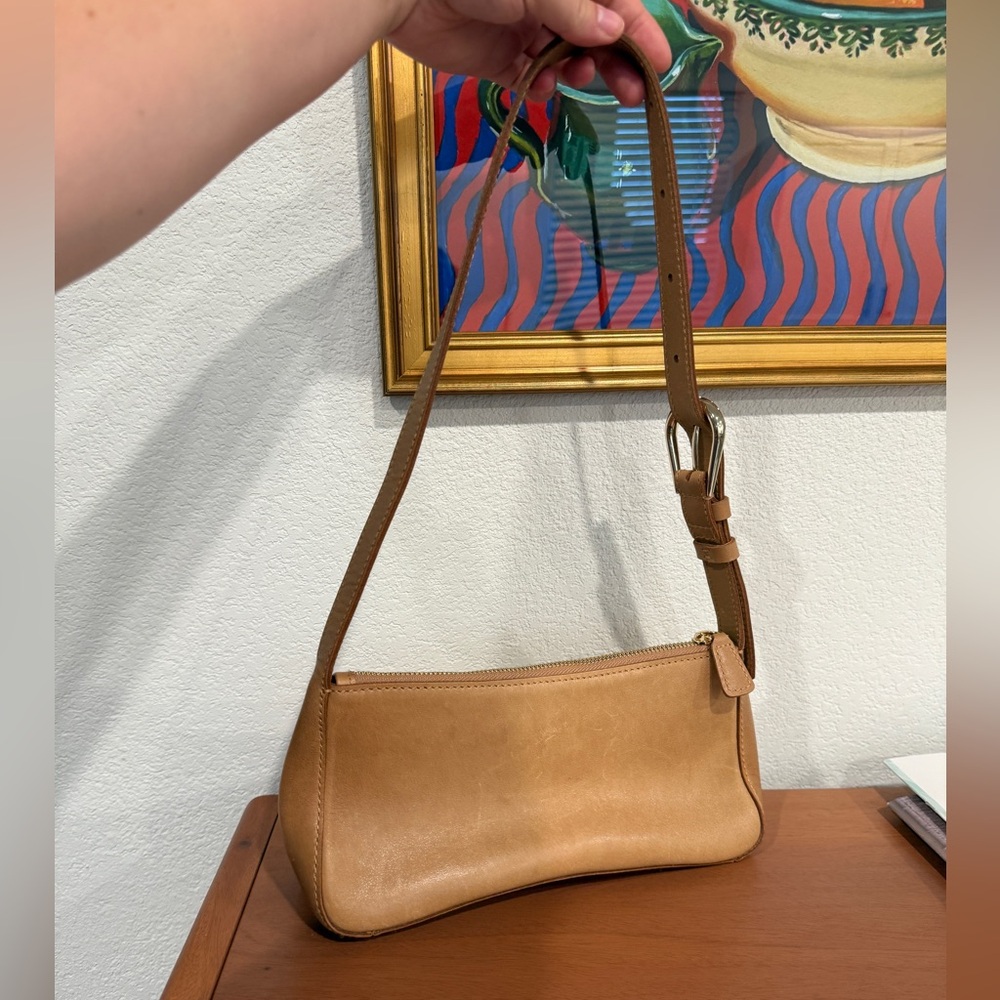 Tan Leather Shoulder Bag